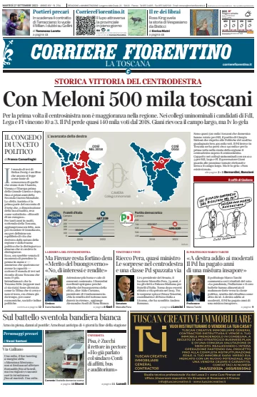 Corriere Fiorentino - 27 9월 2022