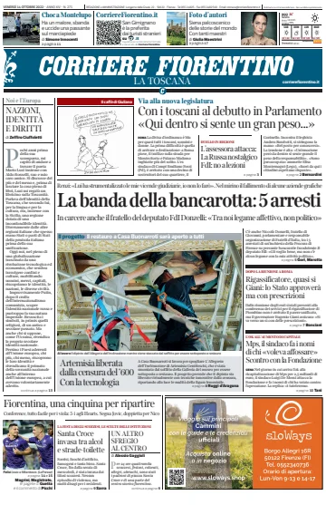 Corriere Fiorentino - 14 10월 2022