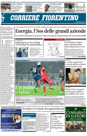 Corriere Fiorentino - 18 10월 2022