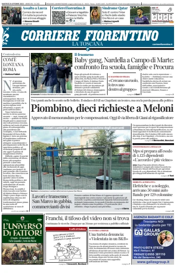 Corriere Fiorentino - 25 10월 2022