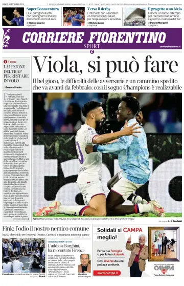 Corriere Fiorentino - 16 10월 2023