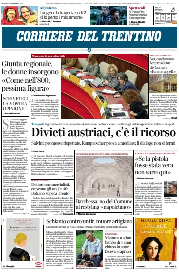 Corriere del Trentino - 16 Feb 2024