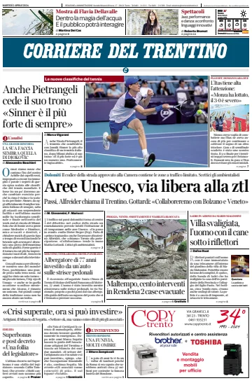 Corriere del Trentino - 2 Apr 2024