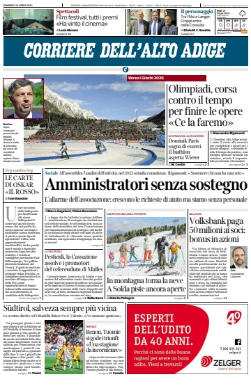 Corriere dell'Alto Adige - 21 abril 2024
