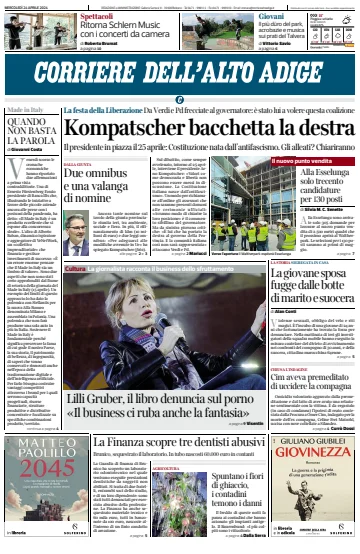 Corriere dell'Alto Adige - 24 Apr. 2024