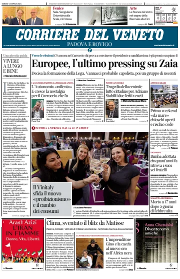 Corriere del Veneto (Padova e Rovigo) - 13 Apr. 2024