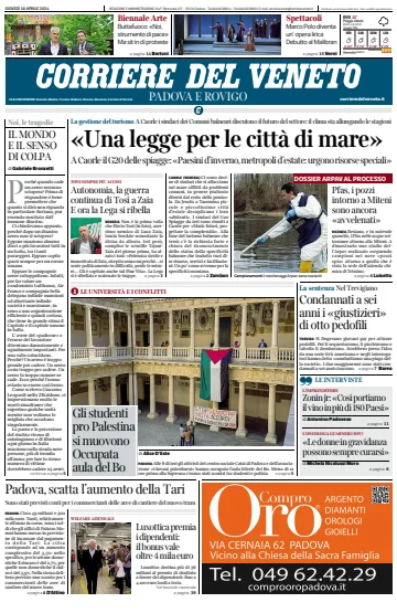 Corriere del Veneto (Padova e Rovigo) - 18 Nis 2024