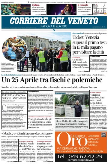 Corriere del Veneto (Padova e Rovigo) - 26 Nis 2024