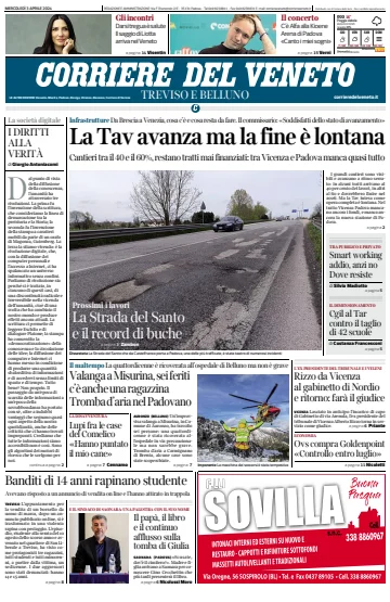 Corriere del Veneto (Treviso e Belluno) - 3 Apr 2024