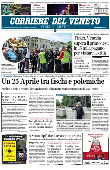 Corriere del Veneto (Venezia e Mestre) - 26 апр. 2024