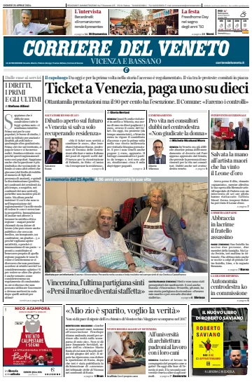 Corriere del Veneto (Vicenza e Bassano) - 25 апр. 2024