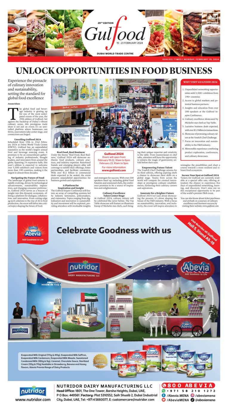 Khaleej Times - Gulfood 