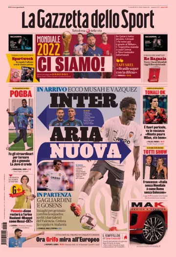 La Gazzetta dello Sport - Bologna - 18 Nov 2022