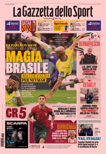 La Gazzetta dello Sport - Bologna - 25 Nov 2022