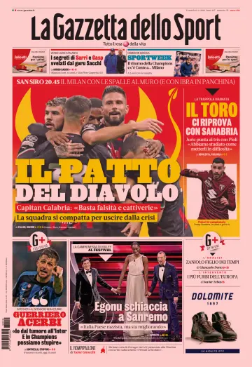 La Gazzetta dello Sport - Bologna - 10 Feb 2023