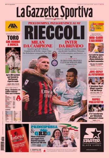 La Gazzetta dello Sport - Cagliari - 14 Aug 2022