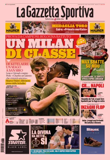 La Gazzetta dello Sport - Cagliari - 28 Aug 2022