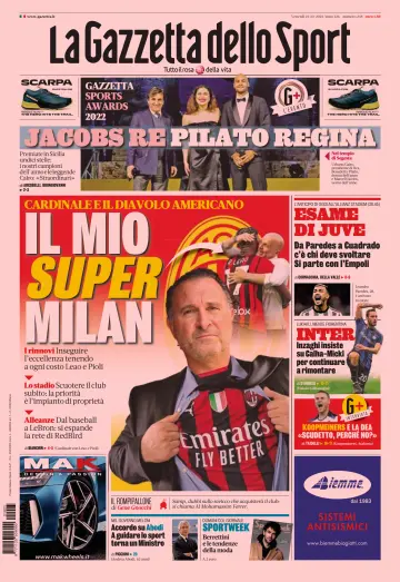 La Gazzetta dello Sport - Cagliari - 21 Oct 2022