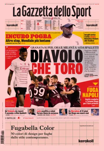 La Gazzetta dello Sport - Cagliari - 31 Oct 2022