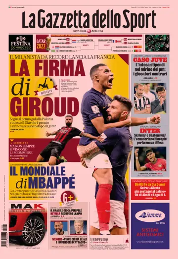 La Gazzetta dello Sport - Cagliari - 5 Dec 2022