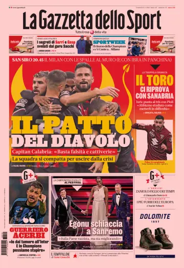 La Gazzetta dello Sport - Cagliari - 10 Feb 2023
