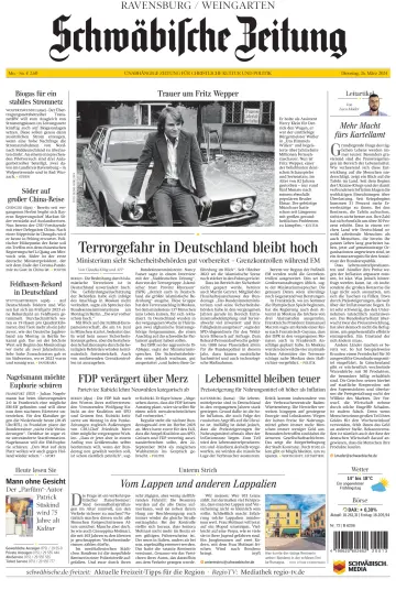 Schwäbische Zeitung (Ravensburg / Weingarten) - 26 Mar 2024