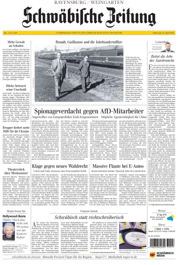 Schwäbische Zeitung (Ravensburg / Weingarten) - 24 Apr. 2024