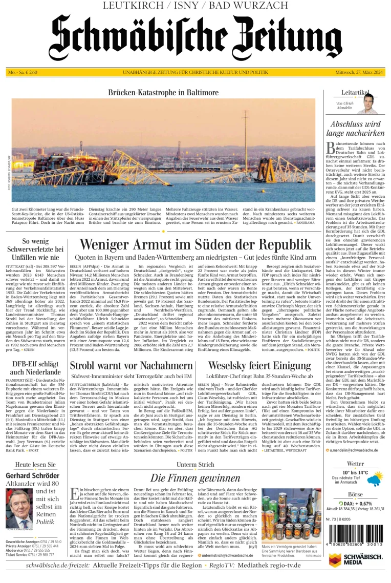 Schwäbische Zeitung (Leutkirch / Isny / Bad Wurzach)