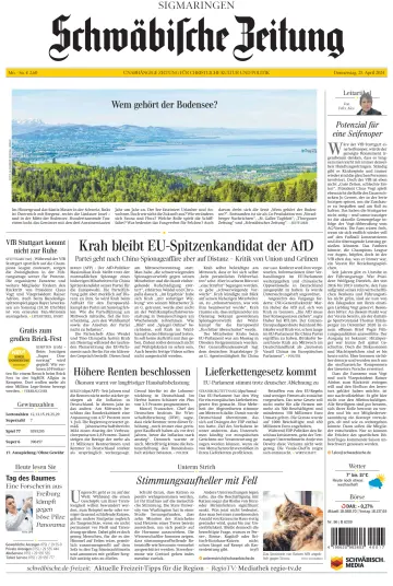 Schwäbische Zeitung (Sigmaringen) - 25 Aib 2024
