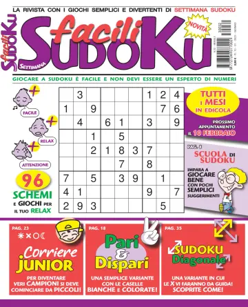 Facili Sudoku - 10 Ean 2023