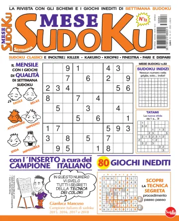 Settimana Sudoku Mese - 07 julho 2023