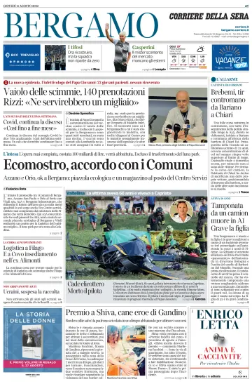 Corriere della Sera (Bergamo) - 11 Aug 2022