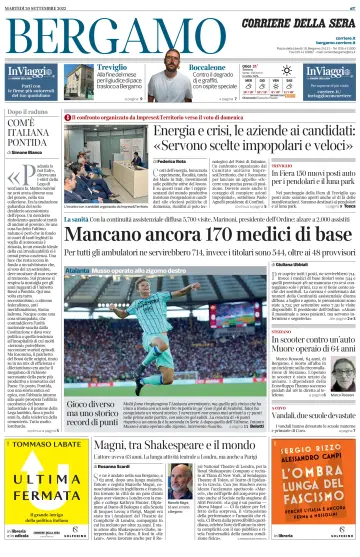 Corriere della Sera (Bergamo) - 20 Sep 2022