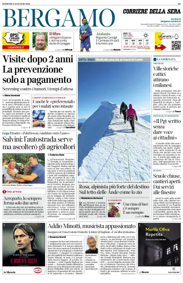 Corriere della Sera (Bergamo) - 16 Jul 2023