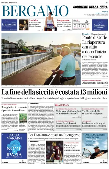 Corriere della Sera (Bergamo) - 31 Aug 2023