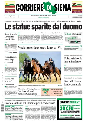 Corriere di Siena - 17 Nis 2024