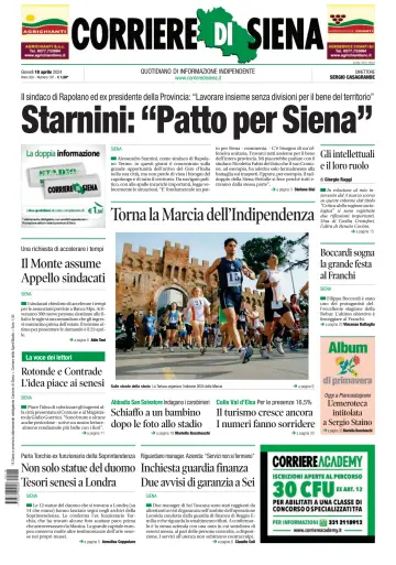 Corriere di Siena - 18 四月 2024