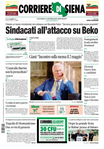 Corriere di Siena - 23 四月 2024