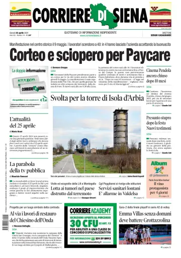 Corriere di Siena - 25 апр. 2024