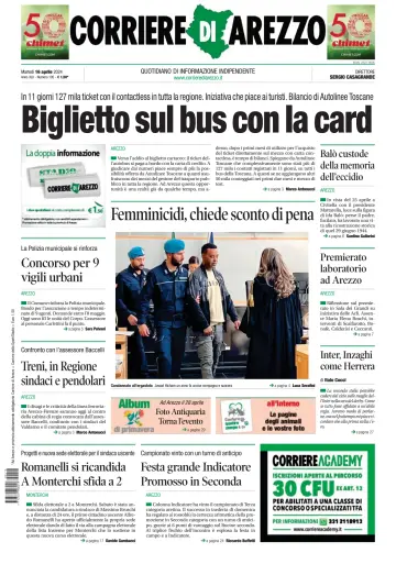 Corriere di Arezzo - 16 4월 2024