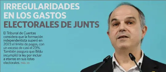 IRREGULARIDADES EN LOS GASTOS ELECTORALES DE JUNTS