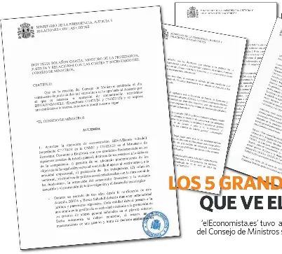 LOS 5 GRANDES RIESGOS QUE VE EL GOBIERNO