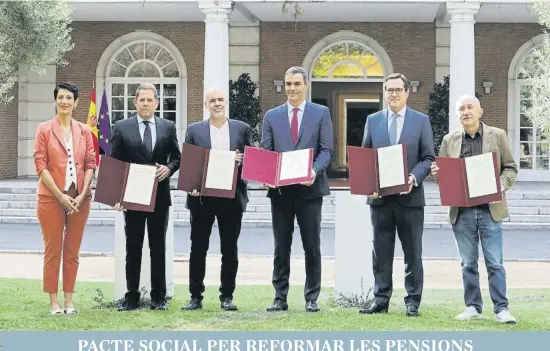 PACTE SOCIAL PER REFORMAR LES PENSIONS