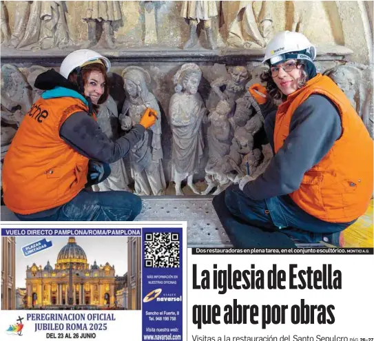 LA IGLESIA DE ESTELLA QUE ABRE POR OBRAS