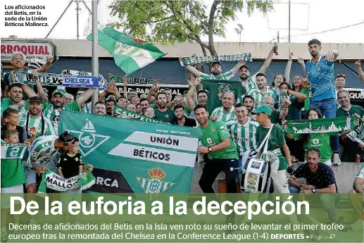 DE LA EUFORIA A LA DECEPCIÓN
