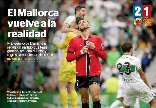 EL MALLORCA VUELVE A LA REALIDAD