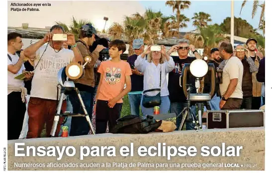 ENSAYO PARA EL ECLIPSE SOLAR