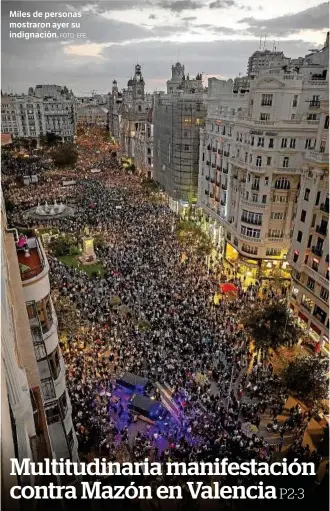 MULTITUDINARIA MANIFESTACIÓN CONTRA MAZÓN EN VALENCIA