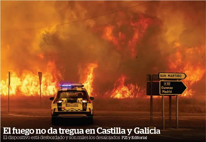 EL FUEGO NO DA TREGUA EN CASTILLA Y GALICIA