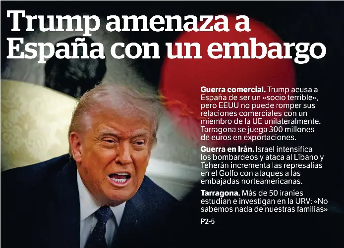 TRUMP AMENAZA A ESPAÑA CON UN EMBARGO